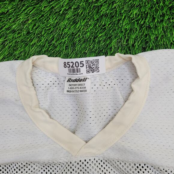 Vintage 80s Riddell Football Jersey Shirt M 21x24 Cropped Mesh - Picture 7 of 11